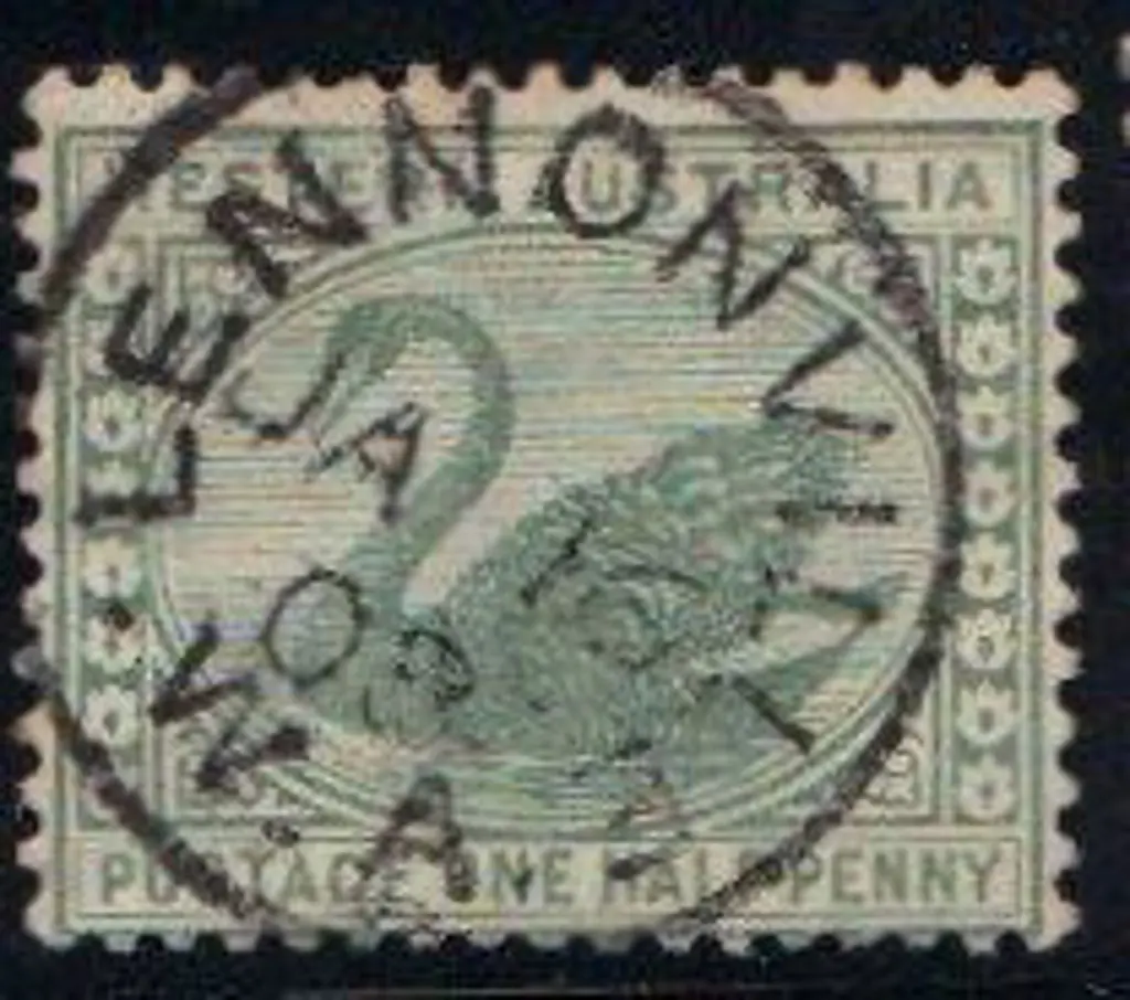 Lennonville 3b 100% strike on ½d swan 16 Jan 1903. ... Image 1++