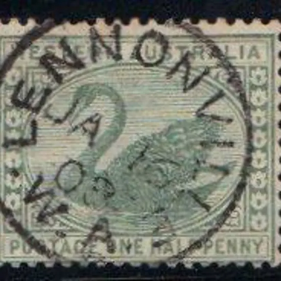 Lennonville 3b 100% strike on ½d swan 16 Jan 1903. ...
