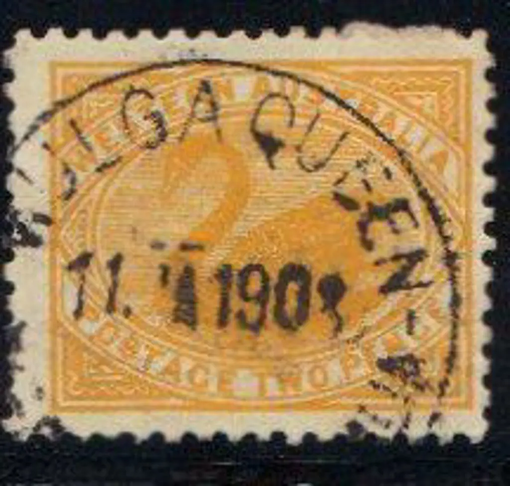 Mulga Queen A28 75% strike on 2d yellow swan 11 JA ... Image 1++