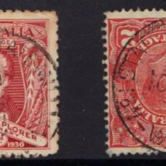 No.1 State Mill on 1½d Sturt (90%) & 2d red KGV ...