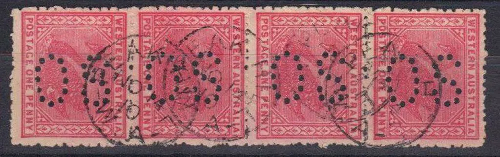 Peak Hill on 2d yellow swan & strip of 4 x 1d pink ... Image 1++