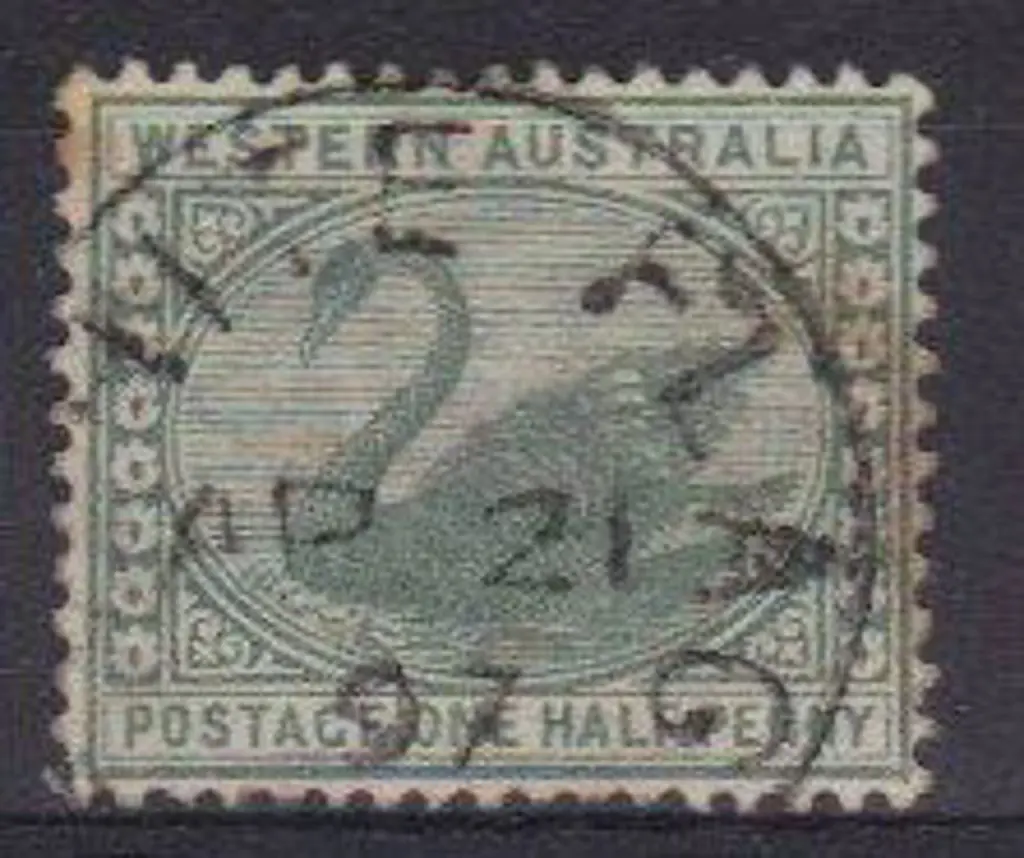 White Flag 3b 65% strike on ½d green swan AP 21 97 Image 1++