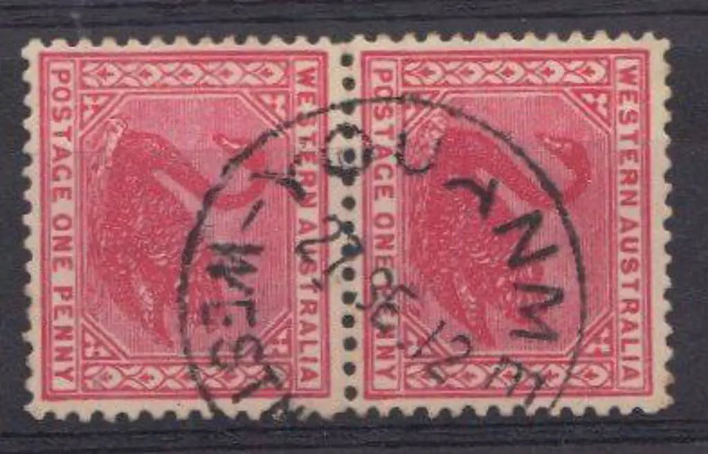 Youanme B28-9. Crisp 80% strike on pair 1d red ... Image 1++