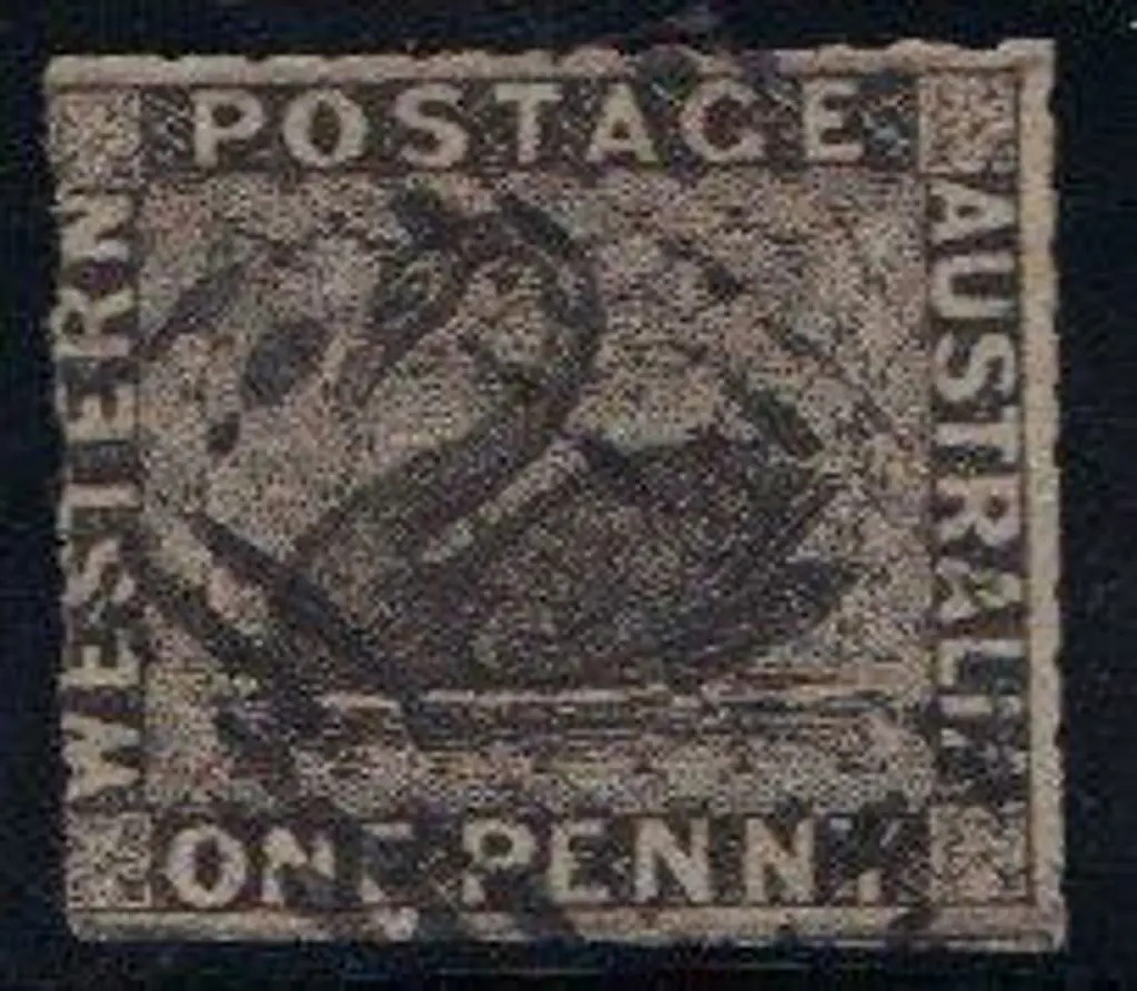 1854 1d black rouletted. Fine used with 3 margins. ... Image 1++