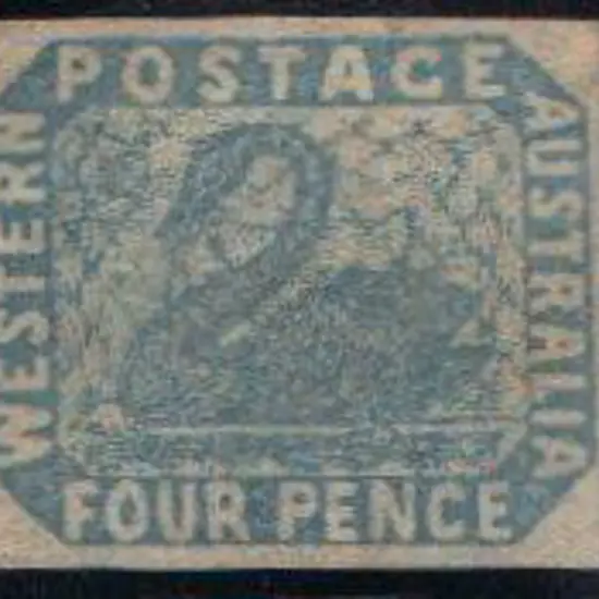 1854 4d pale blue with good to large margins. ...