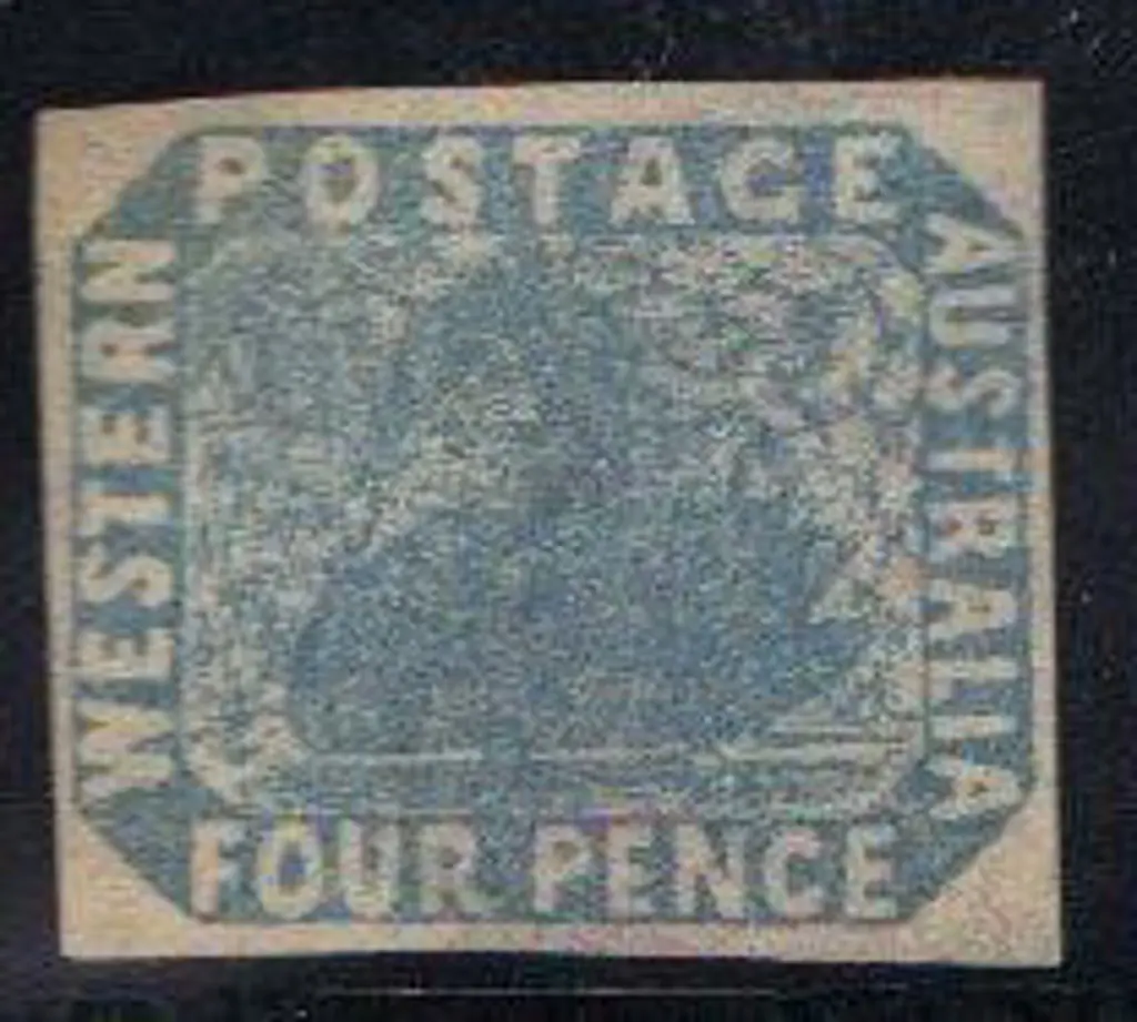 1854 4d pale blue. Large margins all round. Rough ... Image 1++