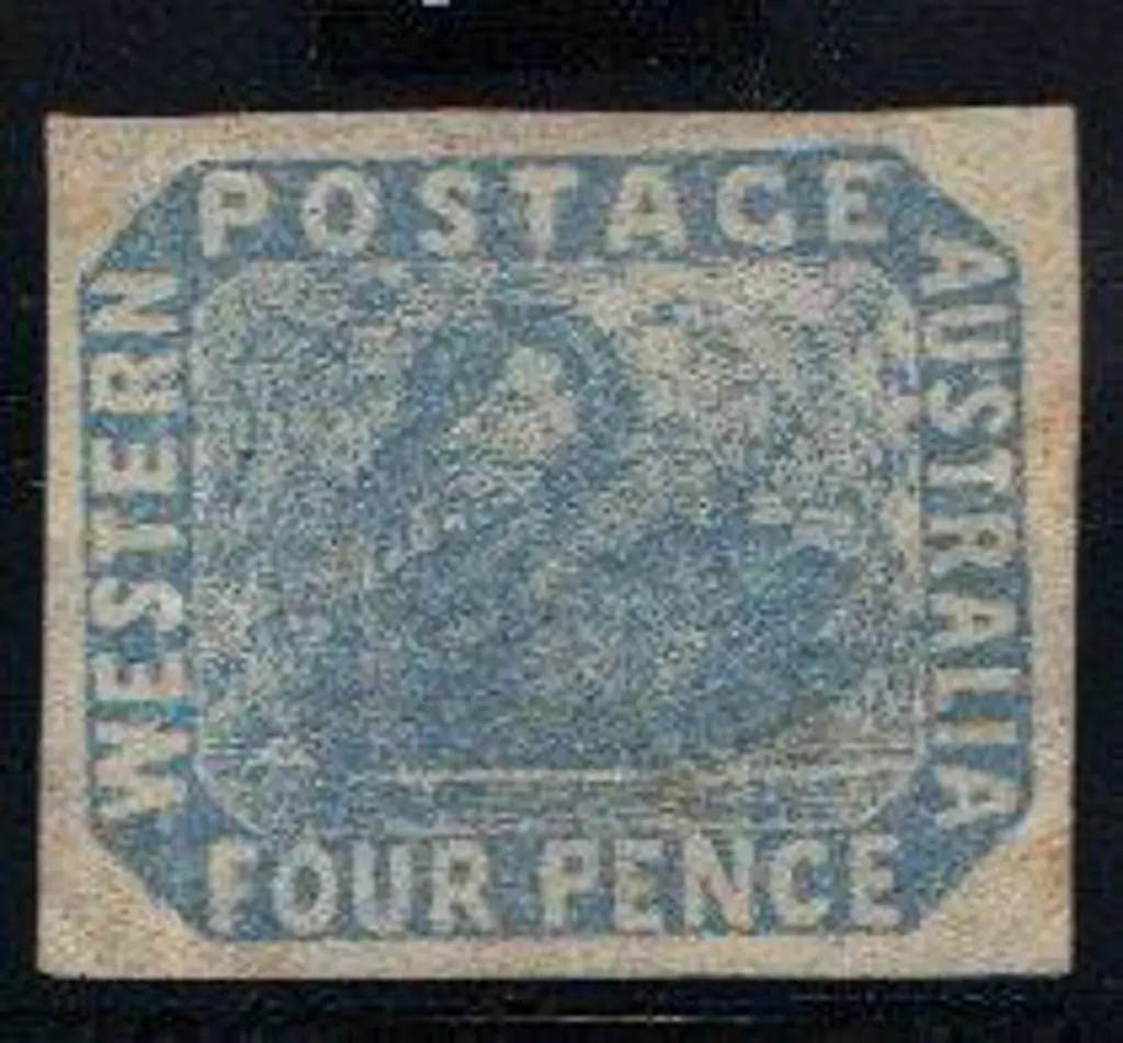 1854 4d blue unused with 4 large even margins. ... Image 1++