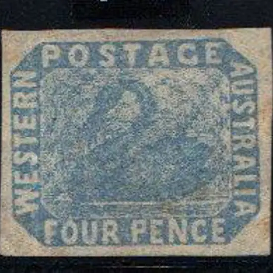 1854 4d blue unused with 4 large even margins. ...