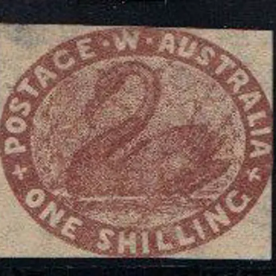 1854 1/- deep red brown with small thin at top ...