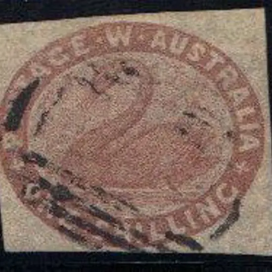 1854 1/- deep red brown fine used by light ...