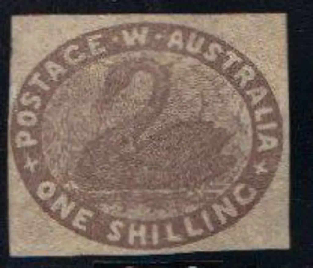 1855 1/- grey-brown fresh unused with 4 good/close ... Image 1++