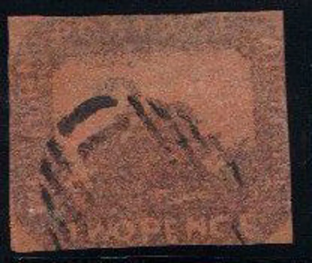 1857 2d brown black on Indian red printed both ... Image 1++
