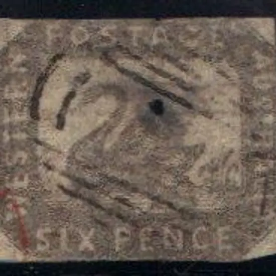 1857/59 6d grey black Hillman litho. 2 used ...
