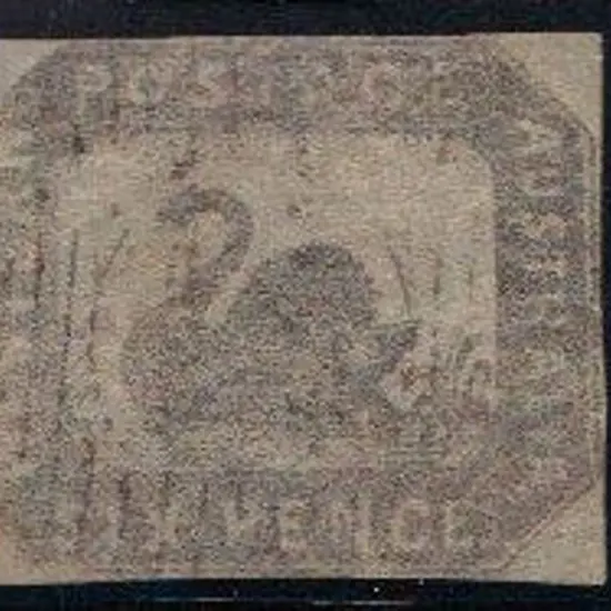 1859 6d Hillman grey-black imperf with clear to ...
