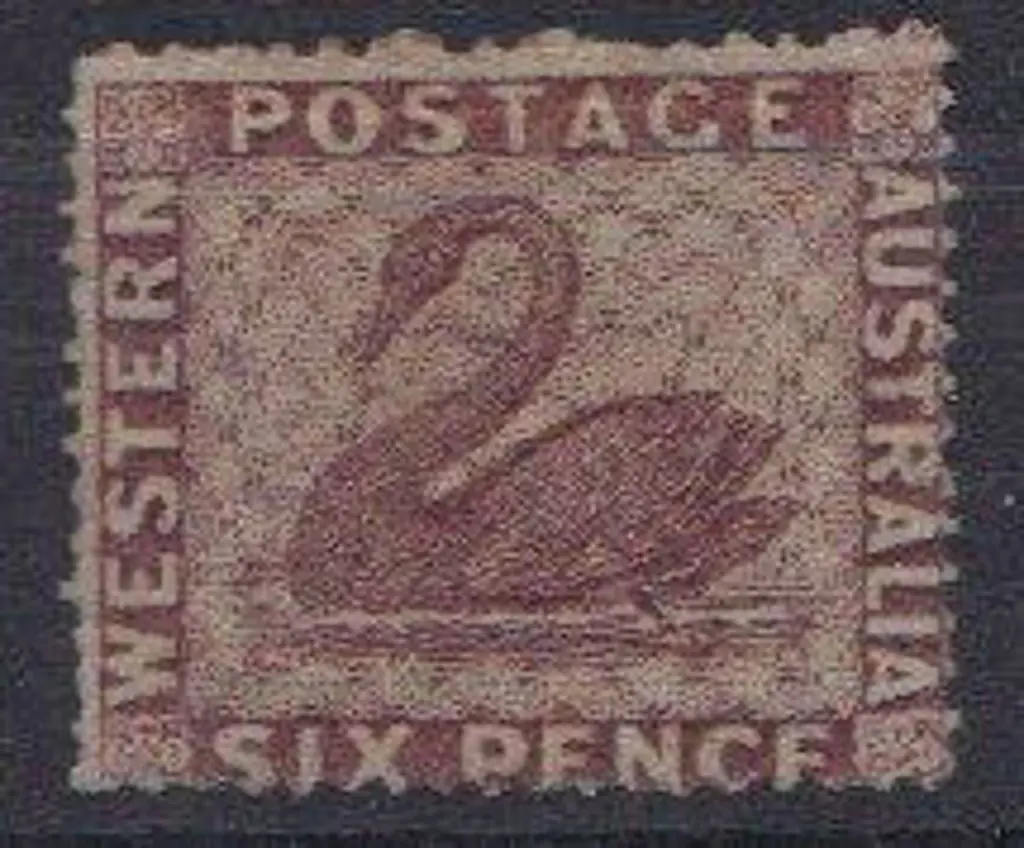 1861 6d purple brown perf 14-16 clean cut. Centred ... Image 1++