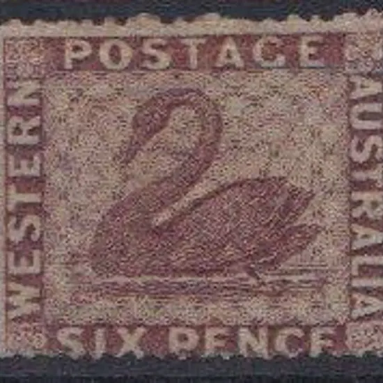 1861 6d purple brown perf 14-16 clean cut. Centred ...