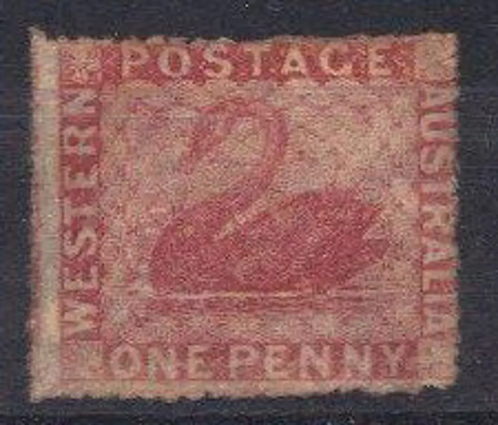 1861 1d rose carmine perf 14-16 very rough. Mint ... Image 1++