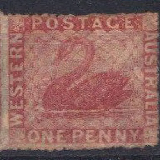 1861 1d rose carmine perf 14-16 very rough. Mint ...