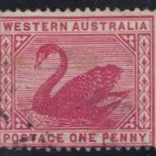 1890 1d carmine wmk Crown CA inverted (S/W left) ...