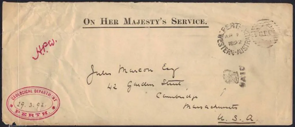 1892 (11th April) OHMS cover from Geological ... Image 1++