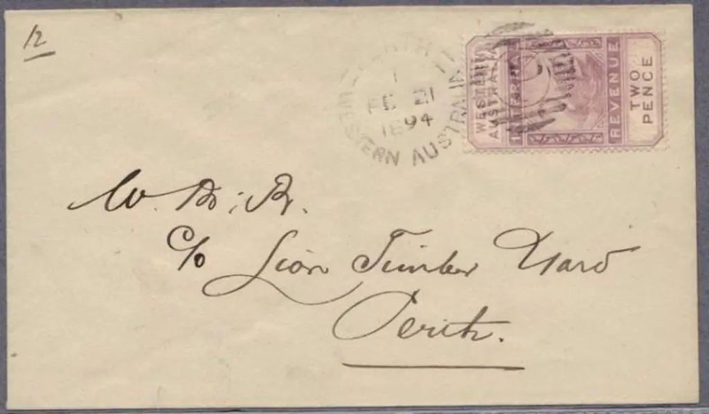 1894 (21st Feb) Perth crisp "P" duplex tying long ... Image 1++