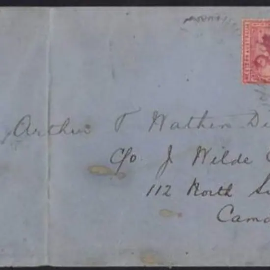 1896 cover Northam to Camden, New Jersey, bearing ...