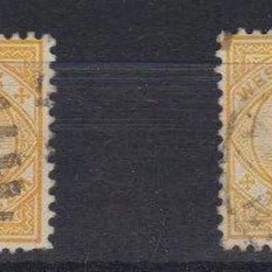 1899 2d yellow "W Crown A" wmk inverted used with ...