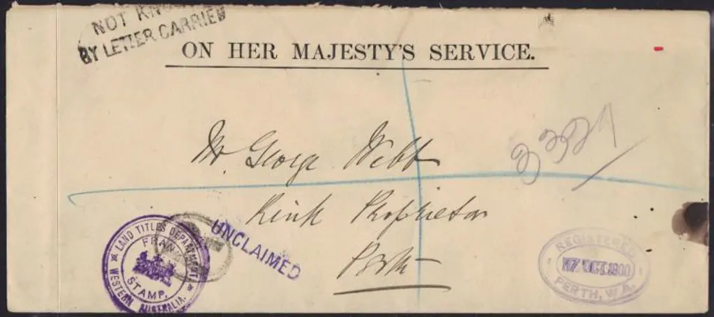 1900 OHMS Land Titles Department Frank Stamp ... Image 1++