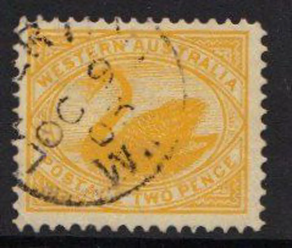 1903 2d yellow swan on coarse wove paper. F/U with ... Image 1++