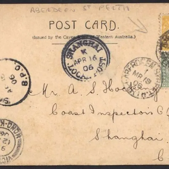 1906 postcard "Shawls, Yallingup Cave" in b&w ...