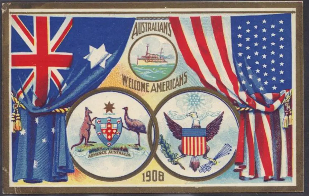 1908 Visit of the American Fleet "Australians ... Image 1++