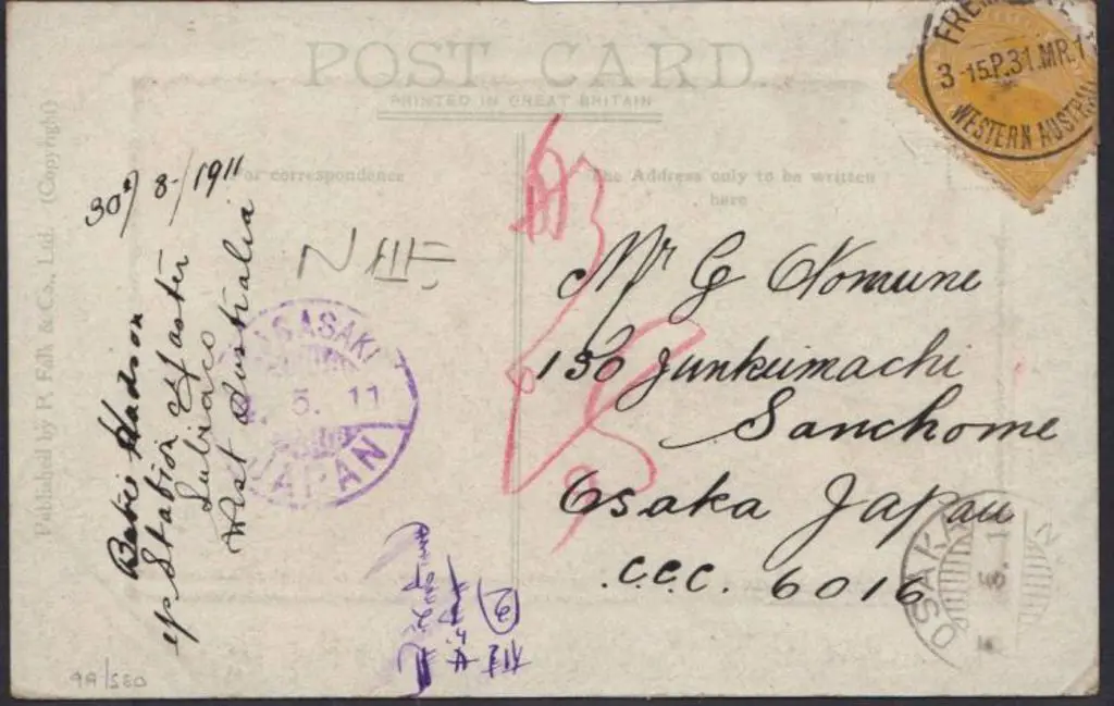 1911 (30th Mar) WA colour postcard "In Kings Park, ... Image 1++