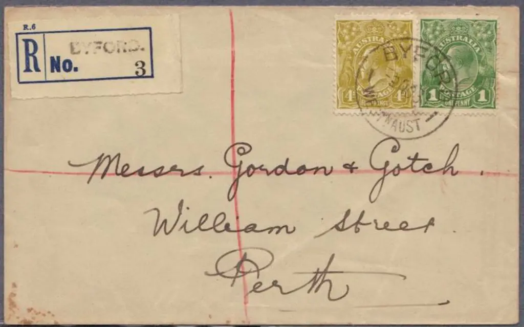 1931 (9th Nov) Registered cover with Byford ... Image 1++
