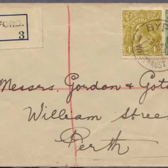 1931 (9th Nov) Registered cover with Byford ...