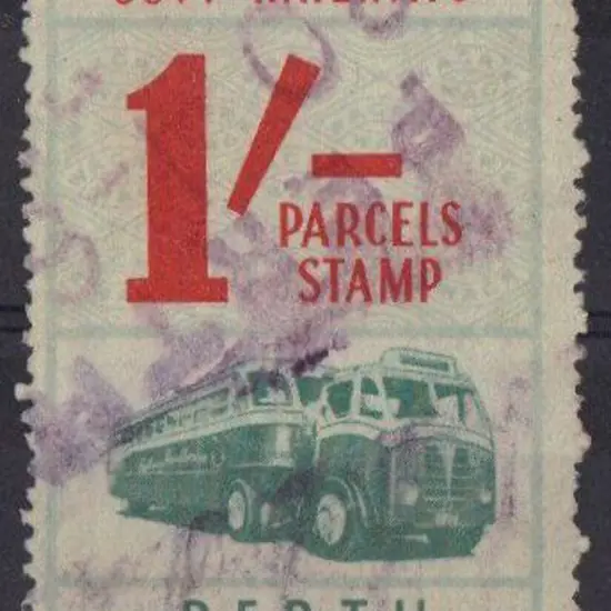 1952 1/- Bus WAGR Parcel Railway stamp wmk WAGR ...