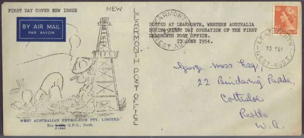 1954 (23rd June) 6½d QEII orange (FDI) on WA ... Image 1++