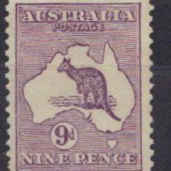 1913 1st wmk 9d violet MLH, very light gum toning ...