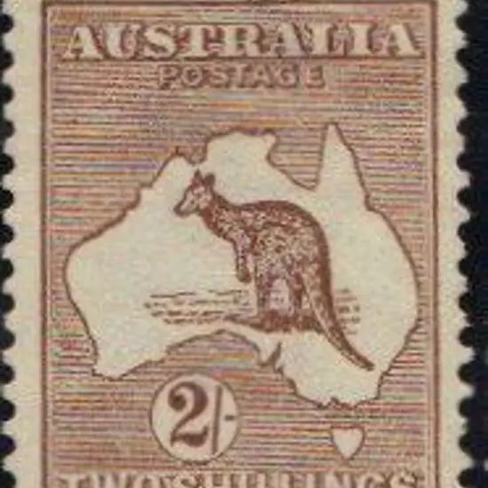 1913 1st wmk 2/- brown MLH, centred low. Strong ...