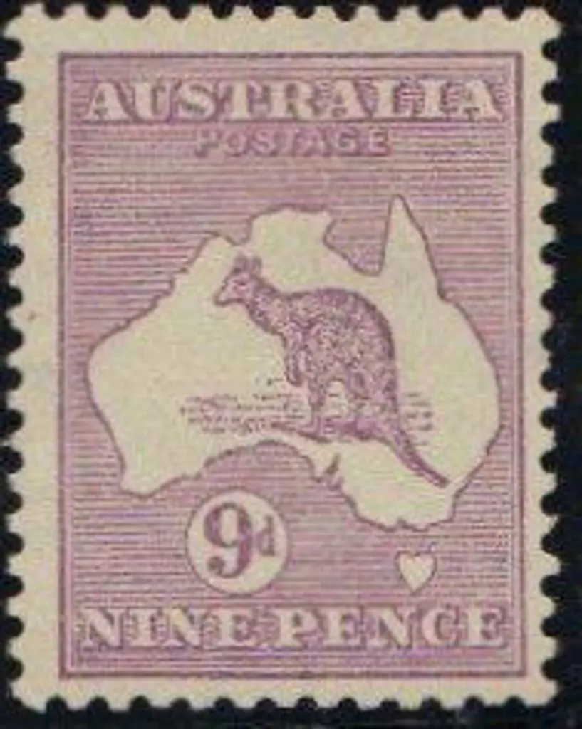 1915 2nd wmk 9d violet MLH & centred slightly to ... Image 1++