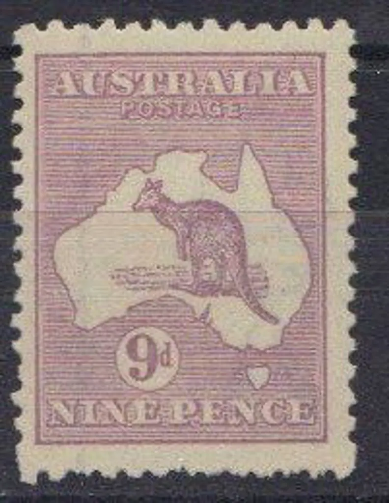 1915-28 3rd wmk 9d violet Die IIB MUH with crack ... Image 1++