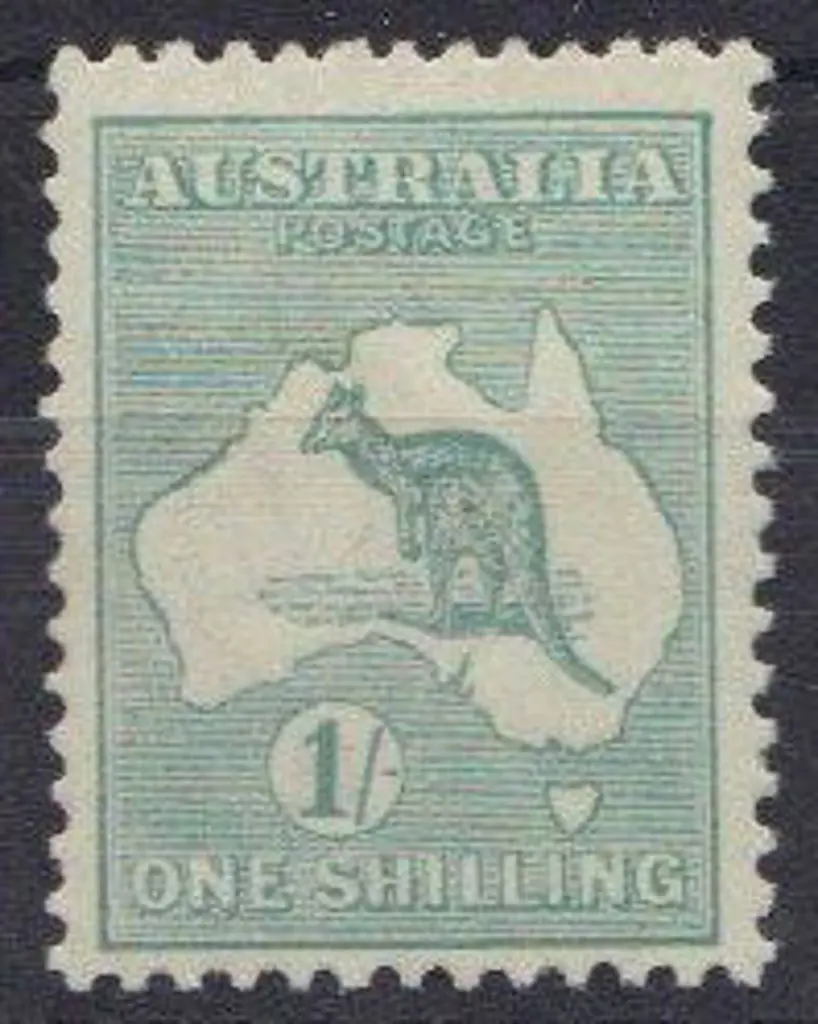 1915-28 3rd wmk 1/- blue-green Die IIB. MUH but ... Image 1++