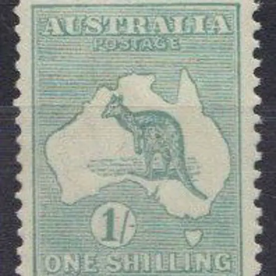 1915-28 3rd wmk 1/- blue-green Die IIB. MUH but ...