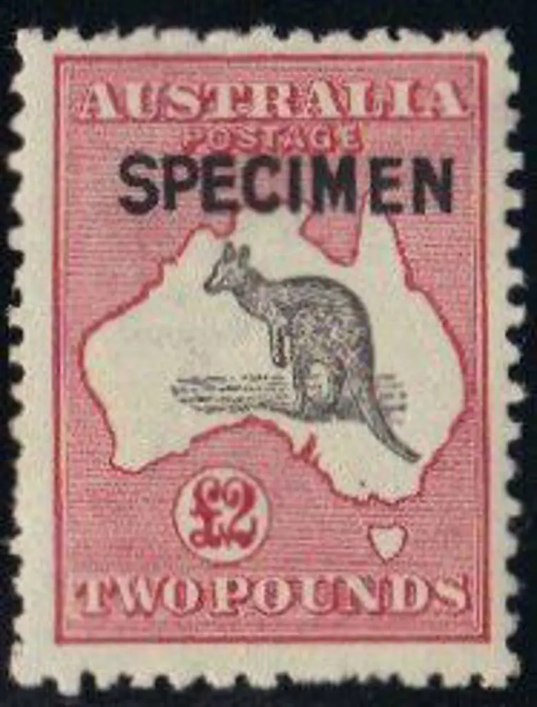 1915-28 3rd wmk £2 black & rose ovpt SPECIMEN type ... Image 1++