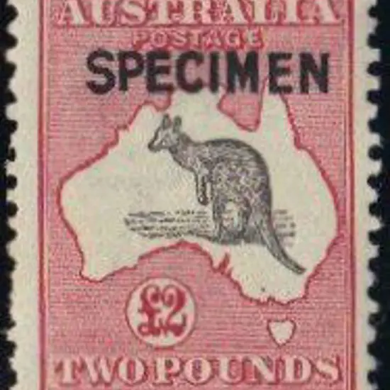 1915-28 3rd wmk £2 black & rose ovpt SPECIMEN type ...
