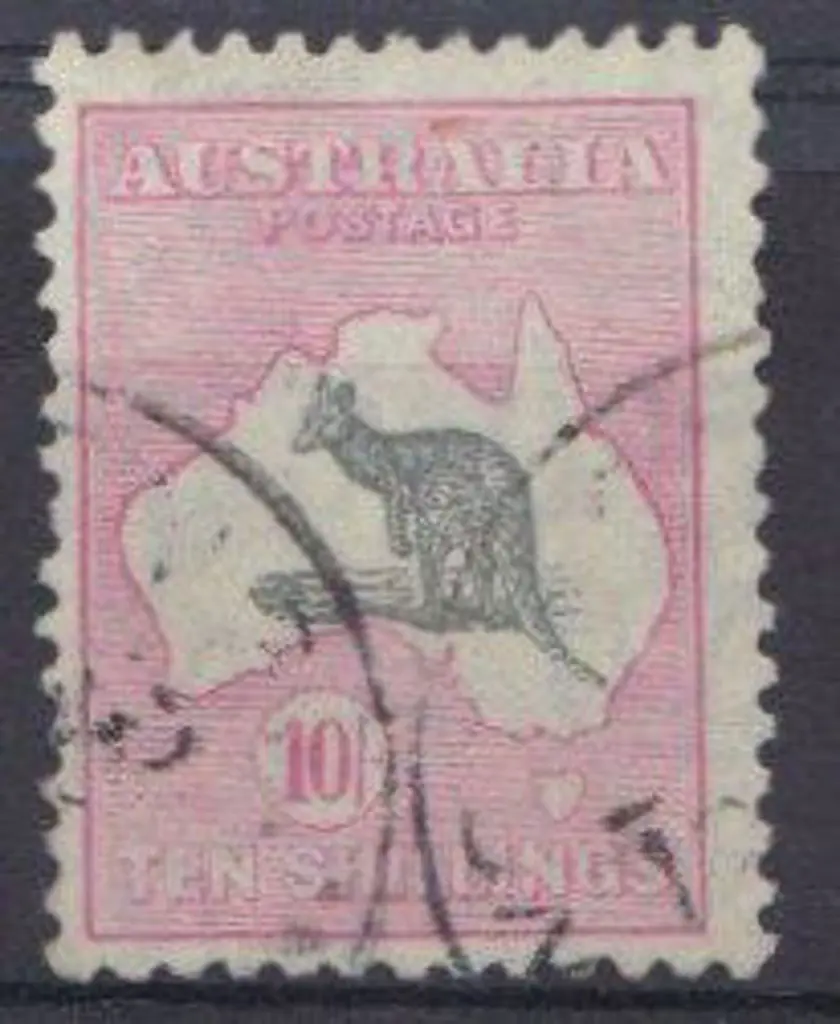 1931-36 CofA 10/- grey & pink with good perfs & ... Image 1++