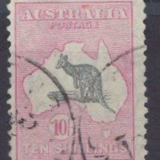 1931-36 CofA 10/- grey & pink with good perfs & ...