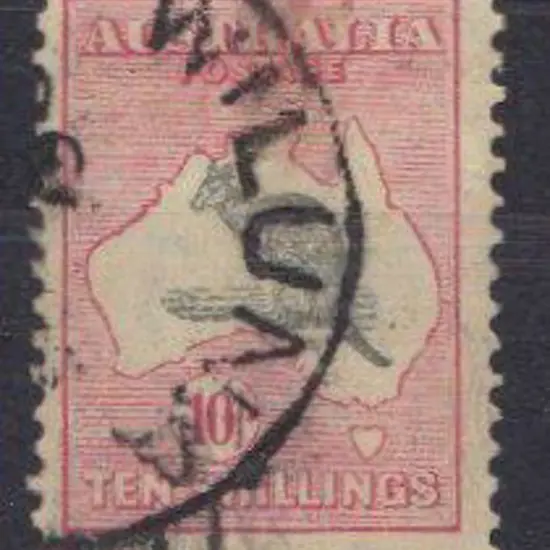 1931-36 CofA 10/- grey & pink with bold Wiluna ...
