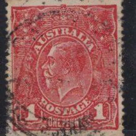 1914-20 Single wmk 1d red Die I substituted ...