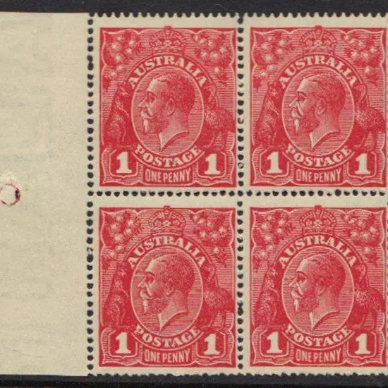 1918 Rough Unsurfaced Paper 1918 1d rose carmine ...