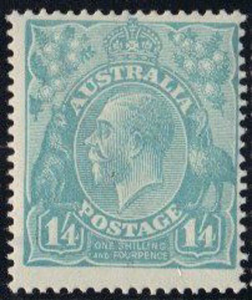 1918-23 Single wmk 1/4d pale blue. MUH, centred to ... Image 1++